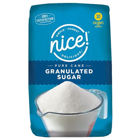 Free sugars are found in foods such as sweets, cakes, biscuits, chocolate, and some fizzy drinks and juice drinks. Nice! Pure Cane Granulated Sugar | Walgreens