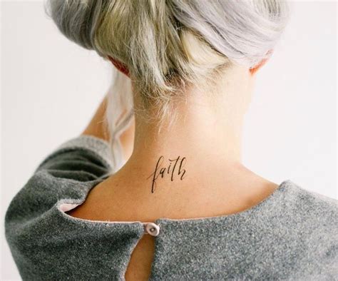 2 Faith Temporary Tattoos Smashtat Etsy In 2021 Neck Tattoos Women