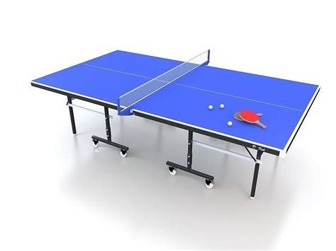 Table Tennis With Paddles Ping Pong 3d Model Cgtrader