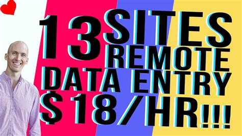 13 Sites For The Best Remote Data Entry Jobs Youtube