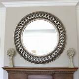 Large Circular Silver Mirror Pictures