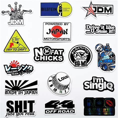 Buy Pcs Car Sticker Pack Jdm Accessories Racing Decale For Cars Motorcycle Decals Graphics