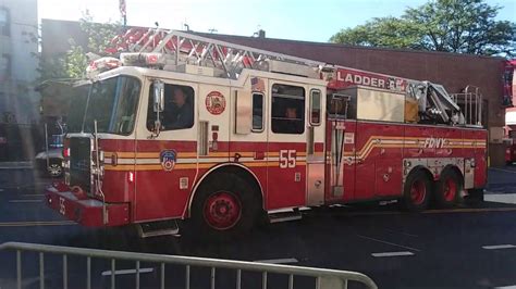 Fdny Engine 71 And Ladder 55 Responding From Quarters Youtube