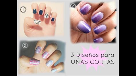 See more of diseños de uñas on facebook. 3 Diseños para Uñas Cortas! 3 designs for short Nails! - YouTube