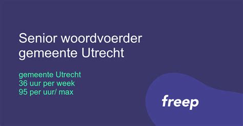 Senior Woordvoerder Gemeente Utrecht Bij Gemeente Utrecht Zzp Interim Freelance