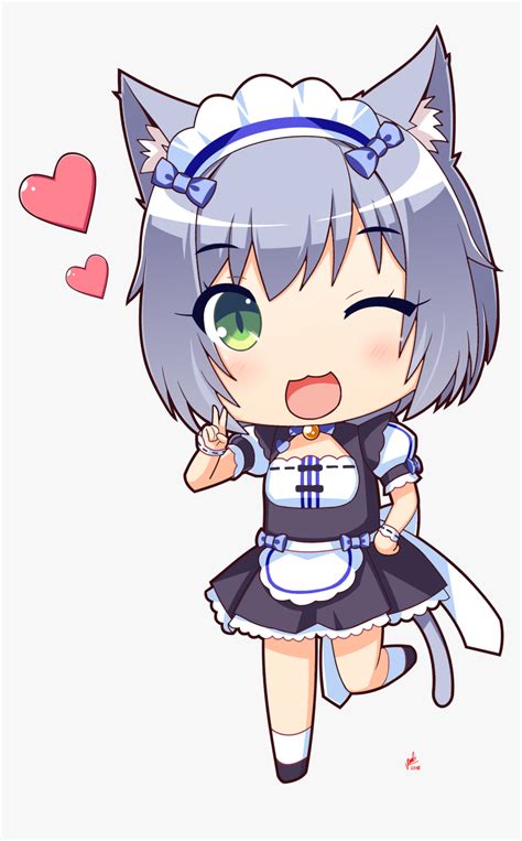 Anime Chibi Maid Outfit Hd Png Download Kindpng