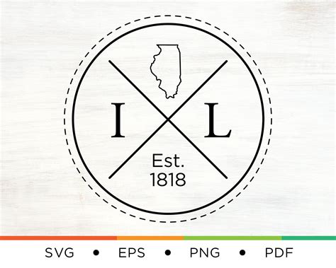 Illinois Home Svg Illinois Logo Svg Illinois Svg State Etsy