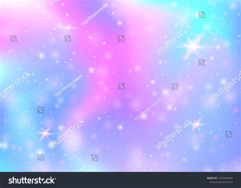 Unicorn Background Rainbow Mesh Kawaii Universe Stock Vector Royalty