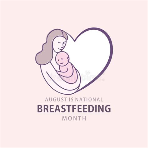 National Breastfeeding Awareness Month Banner August Vector Poster