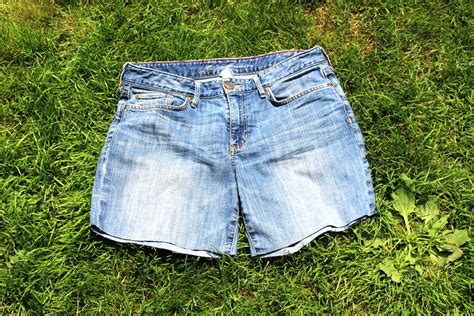 how to diy jean cutoff shorts repurposing old denim