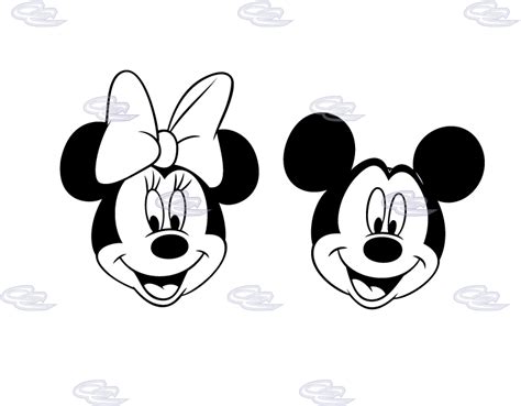 Minnie Mouse Face Outline Free Minnie Mouse Face Vector Download