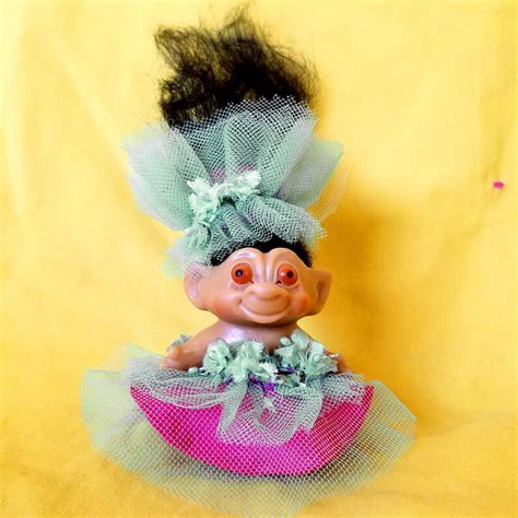 Vintage 60s Tab Mohair Rootie Troll Doll With Orange Painted Etsy