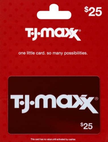 TJ Maxx 25 Gift Card Activate And Add Value After Pickup 0 10