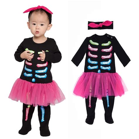 Umorden Infant Toddler Skeleton Bones Costume Rompers Jumpsuit For Baby