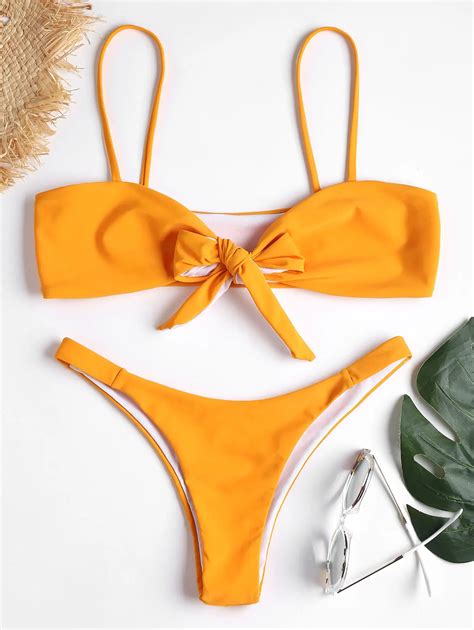 Buy 2018 Sexy Bikinis Women Tie Front Unlined Bikini Set Swimsuit Swimming