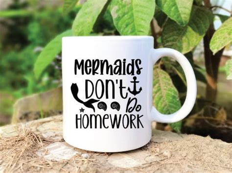 2 mermaids don t do homework svg designs and graphics