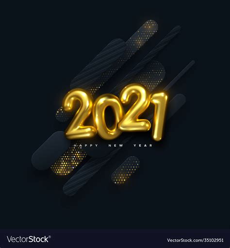 Happy New 2021 Year Royalty Free Vector Image Vectorstock