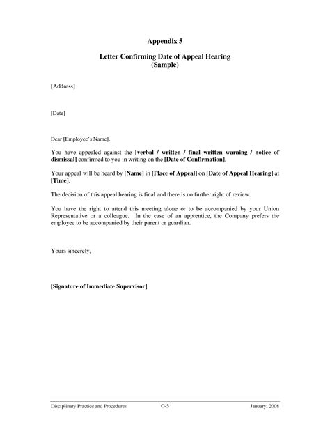 Writing A Dismissal Appeal Letter Besttemplates234