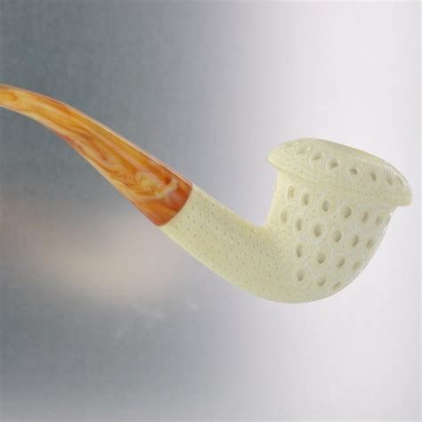 Meerschaum Lattice Finish Calabash Tobacco Pipe By Paykoc M02324