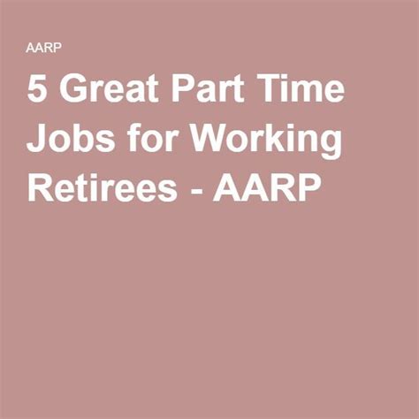 Top 25 Part Time Jobs For Retirees Part Time Jobs Retirement Job