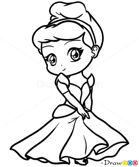 Here is the enchanted world with incredible adventures. How to Draw Cinderella, Chibi | Dibujos marvel, Dibujos ...