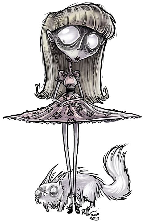 Weird Girl By Dollcreep Creepy Drawings Dark Art Drawings Creepy Art