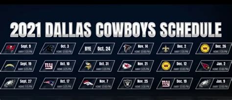 Cowboys Schedule 2022