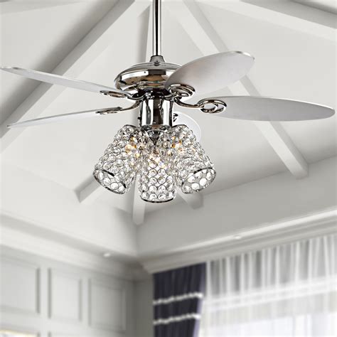 The light is switchable independently of the ventilation, so you could turn on the light without using the fan, and vice versa. Kris 42" 3-Light Crystal LED Ceiling Fan With Remote ...