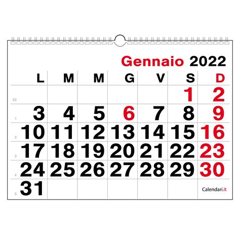 Calendario 2022 Da Muro3 Mesi Modello Trittico Ufficio Calendariit