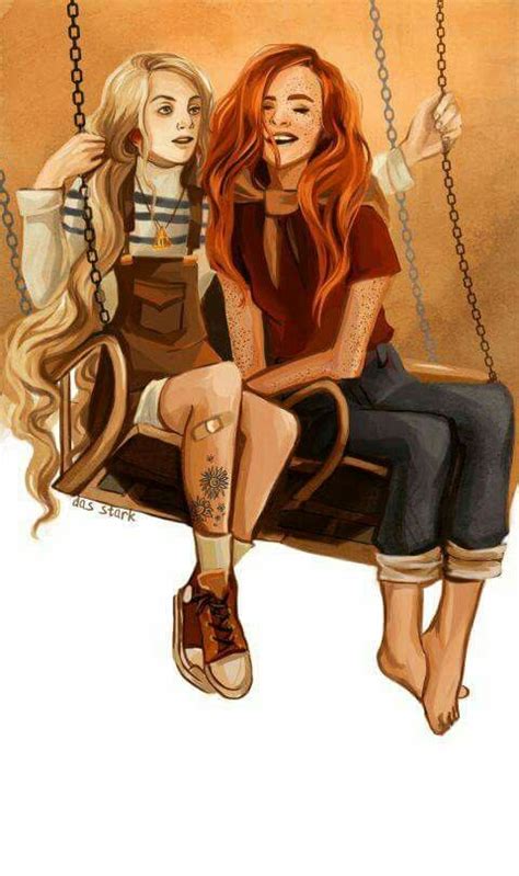 Ginny And Luna Harry Potter Couples Harry Potter Art Ginny Weasley