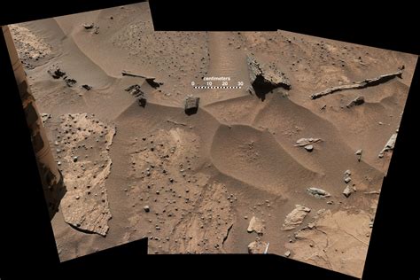 Knobbly Textured Sandstone On Mount Sharp Mars Labeled Nasas Mars