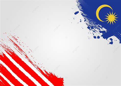 Malaysia Independence Day Watercolor Graffiti Banner Background