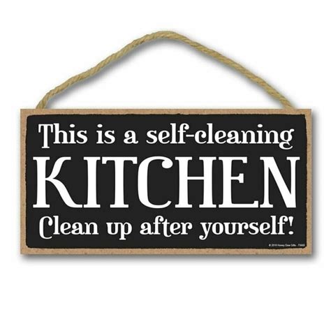 Self Cleaning Kitchen Clean Up After Yourself Wood Sign 10 X 5
