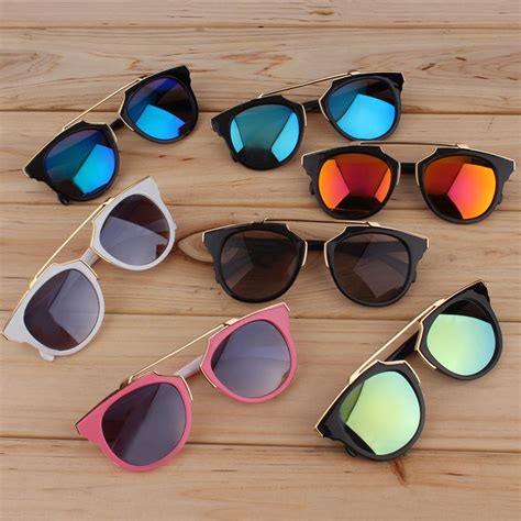 Cool Fashion Colorful Sunglasses Durable Frame Colorful Filmgray