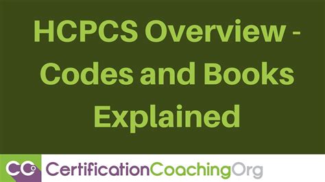 Hcpcs Overview Codes And Books Explained Youtube