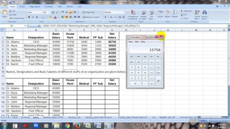 Net Salary Formula In Excel Salary Mania