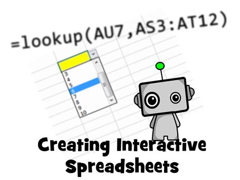 How To Create An Interactive Spreadsheet Teaching Resources