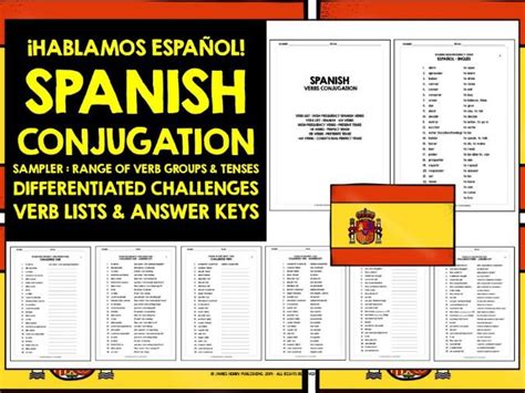 Spanish Conjugation Practice Sampler Teaching Resources Hot Sex Picture