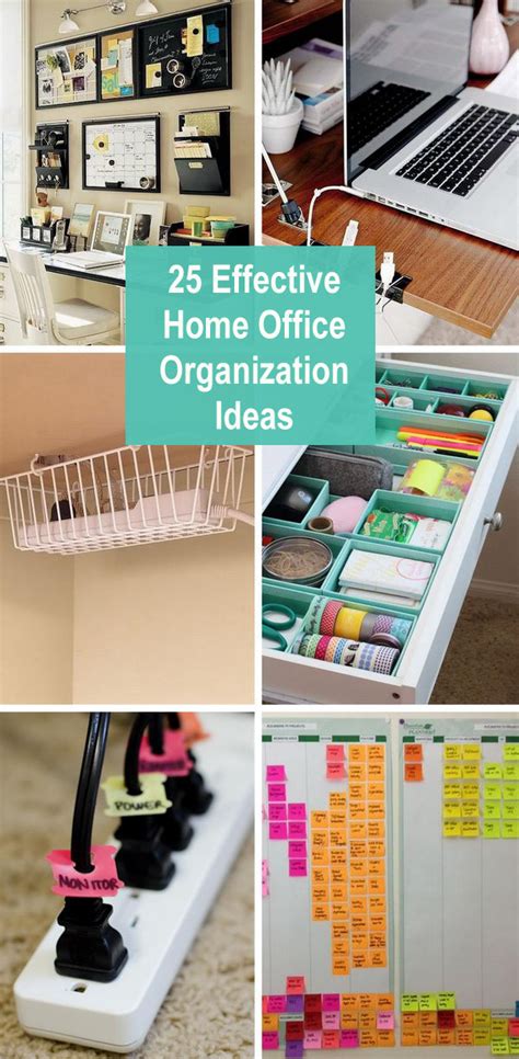 25 Effective Home Office Organization Ideas 2018