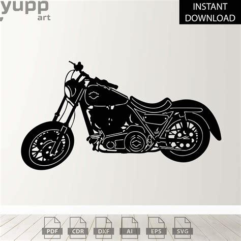 Motorcycle Dxf Files Motorcycle Laser Cut Motorcycle Svg File Etsy