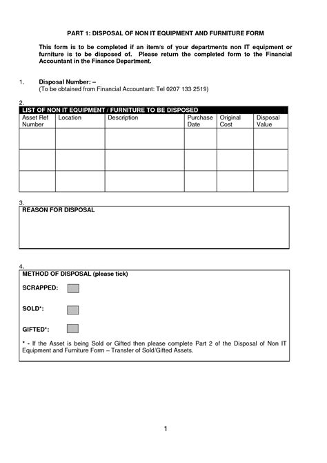 Fixed Asset Disposal Form Template Fixed Asset Asset Page Borders