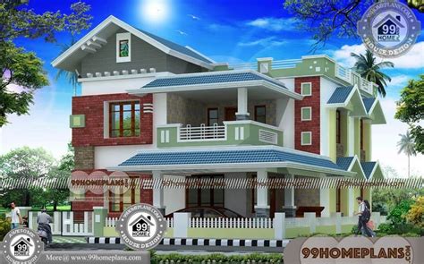 Two Story Home With Indian Normal House Design Having 2 Floor 4 Total