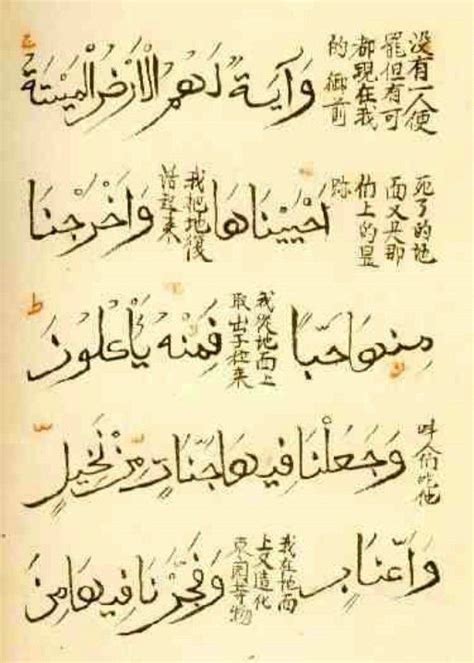 Verse 3334 Of Surah Yasin In Sini Chinese Calligraphic Script
