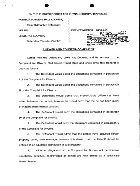 Sample Response To Divorce Petition Florida Fill Out And Sign Online