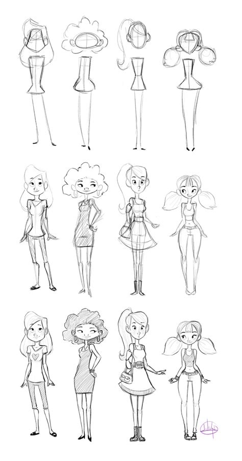 Character Shape Sketching 2 With Video Link By Luigil On