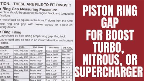Episode 3 Setting Piston Ring Gap For Boost This Applies To All