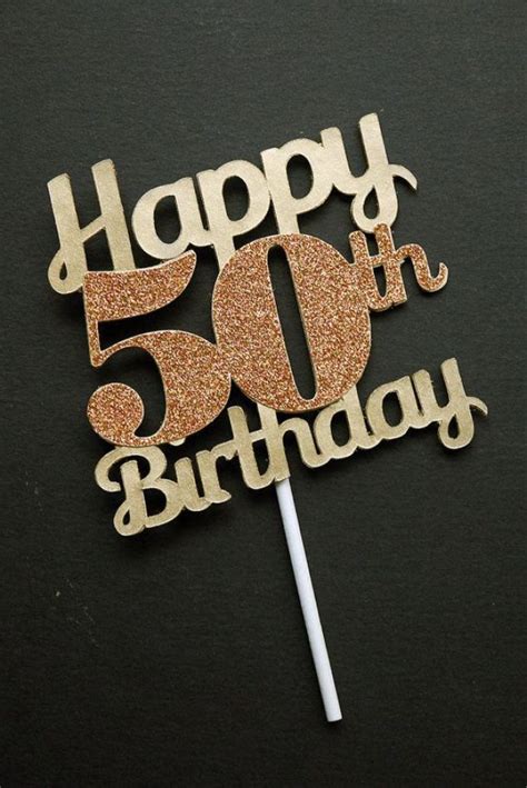 50thbirthday 50th Birthday 50th Birthday Cake Toppers Birthday