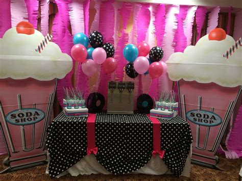50's party banner i love the 50's banner 1950s rock and roll theme party decorations photo booth backdrop wall background 50s party decoration baby shower birthday party supplies, 70.8 x 15.7 inch. 50's theme sock hop Birthday Party Ideas | Photo 1 of 21 ...