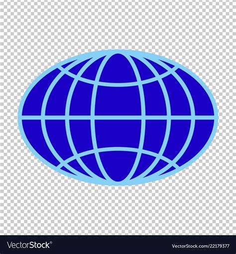 Flattened Oval Globe Royalty Free Vector Image