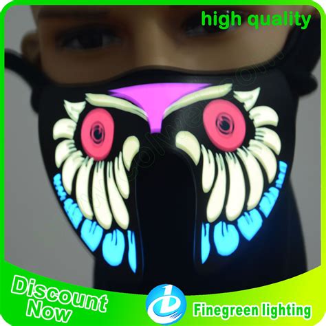 Led Glowing Mask High Quality Waterproof Face Mask Light Up Flashing
